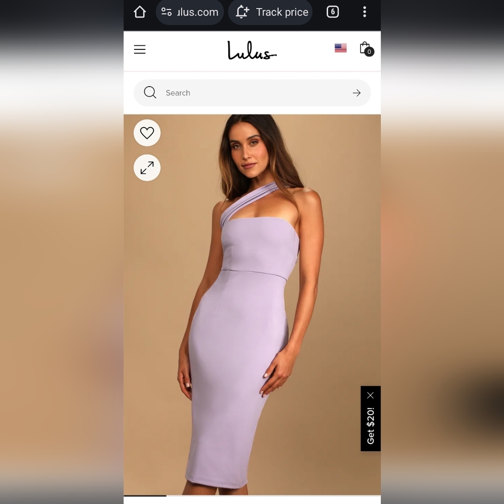 Lulus Hold your attention midi dress in lilac